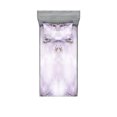thumbnail image 1 of Ambesonne Floral Fitted Sheet & Pillow Sham Set, Spring Flower Bloom, Twin, Lilac Purple Green, 1 of 2