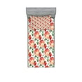 thumbnail image 1 of Ambesonne Floral Fitted Sheet & Pillow Sham Set, Traditional Russian Roses, Twinxl, Multicolor, 1 of 2