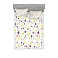 thumbnail image 1 of Ambesonne Floral Fitted Sheet & Pillow Sham Set, Tulips Spring Romantic, Full, Purple Yellow, 1 of 2