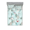 thumbnail image 1 of Ambesonne Floral Fitted Sheet & Pillow Sham Set, Valentines Birds, Queen, Multicolor, 1 of 2