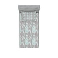 thumbnail image 1 of Ambesonne Floral Fitted Sheet & Pillow Sham Set, Victorian Vintage Soft, Twin, Grey Seafoam Tan, 1 of 2