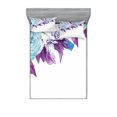 thumbnail image 1 of Ambesonne Floral Fitted Sheet & Pillow Sham Set, Vintage Flower Petals, Full, Pale Blue Purple, 1 of 2