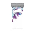 thumbnail image 1 of Ambesonne Floral Fitted Sheet & Pillow Sham Set, Vintage Flower Petals, Twinxl, Pale Blue Purple, 1 of 3