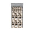 thumbnail image 1 of Ambesonne Floral Fitted Sheet & Pillow Sham Set, Vintage Plant Soft Color, Twinxl, Tan Black, 1 of 2