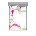 thumbnail image 1 of Ambesonne Floral Fitted Sheet & Pillow Sham Set, Vivid Bubbles Dots, Queen, Multicolor, 1 of 2