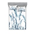 thumbnail image 1 of Ambesonne Floral Fitted Sheet & Pillow Sham Set, Wild Orchid Flowers, Full, Teal White, 1 of 2