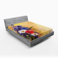thumbnail image 1 of Ambesonne Floral Fitted Sheet, Poppy Chamomile Spring, Queen Size, Blue White, 1 of 2