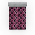 thumbnail image 1 of Ambesonne Floral Fitted Sheet, Romantic English Roses Print, Queen Size, Pastel Pink and Pale Blue, 1 of 5