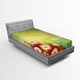 thumbnail image 1 of Ambesonne Floral Fitted Sheet, Romantic Flower Bouquet, Twin XL Size, Yellow White, 1 of 3