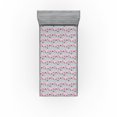 thumbnail image 1 of Ambesonne Floral Fitted Sheet, Romantic Magnolia Pattern, Twin Size, Pink Pale Blue Grey, 1 of 5