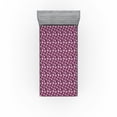 thumbnail image 1 of Ambesonne Floral Fitted Sheet, Romantic Roses with Branches, Twin XL Size, Plum Grey Pink and White, 1 of 5