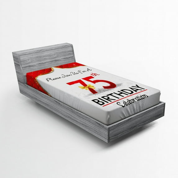 Ambesonne Floral Fitted Sheet, Royal Birthday Party, Twin XL Size, Multicolor