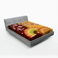 thumbnail image 1 of Ambesonne Floral Fitted Sheet, Sakura Blossoms, Full Size, Pale Pink Marigold, 1 of 3