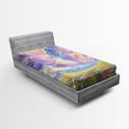 thumbnail image 1 of Ambesonne Floral Fitted Sheet, Surreal Dreamy Sky, Twin XL Size, Multicolor, 1 of 2