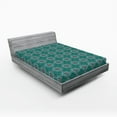 thumbnail image 1 of Ambesonne Floral Fitted Sheet, Traditional Spanish, Queen Size, Jade Green Pale Blue Red, 1 of 3