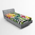 thumbnail image 1 of Ambesonne Floral Fitted Sheet, Various Flowers Bouquet, Twin Size, Multicolor, 1 of 2