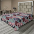 thumbnail image 1 of Ambesonne Floral Flat Bedding Sheet Soft Top Sheet, Abstract Pansy flower Print, Queen, Blush Quartz and Blue Grey, 1 of 1