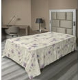thumbnail image 1 of Ambesonne Floral Flat Bedding Sheet Soft Top Sheet, Abstract Spring Flowers Art, Twin, Pale Lavender Blue Grey, 1 of 1
