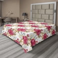 thumbnail image 1 of Ambesonne Floral Flat Bedding Sheet Soft Top Sheet, Bohemian Flowers in Bloom, Full, Magenta Sage Green White, 1 of 1