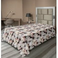 thumbnail image 1 of Ambesonne Floral Flat Bedding Sheet Soft Top Sheet, Botanical Nature Watercolor, Twin XL, Pale Rust and Sage Green, 1 of 1