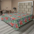 thumbnail image 1 of Ambesonne Floral Flat Bedding Sheet Soft Top Sheet, Eucalyptus Romantic Roses, California King, Dark Rust and Sea Green, 1 of 1