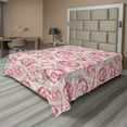 thumbnail image 1 of Ambesonne Floral Flat Bedding Sheet Soft Top Sheet, Flourishing Peony Flowers, California King, Pastel Pink and Pale Green, 1 of 1