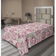 thumbnail image 1 of Ambesonne Floral Flat Bedding Sheet Soft Top Sheet, Flourishing Peony Flowers, Twin XL, Pastel Pink and Pale Green, 1 of 1