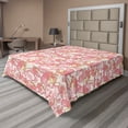 thumbnail image 1 of Ambesonne Floral Flat Bedding Sheet Soft Top Sheet, Garden Lilac Flowers Plot, Queen, Pale Pink Dried Rose, 1 of 1