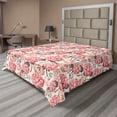 thumbnail image 1 of Ambesonne Floral Flat Bedding Sheet Soft Top Sheet, Hydrangea and Peony Flowers, Full, Dried Rose and Reseda Green, 1 of 1