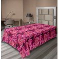 thumbnail image 1 of Ambesonne Floral Flat Bedding Sheet Soft Top Sheet, Nature Garden Peonies Plot, Twin XL, Pale Fuchsia and Pink, 1 of 1