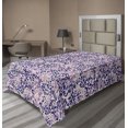 thumbnail image 1 of Ambesonne Floral Flat Bedding Sheet Soft Top Sheet, Orchid Flowers Leopard Print, Twin, Ceil Blue Blush White, 1 of 1