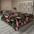 thumbnail image 1 of Ambesonne Floral Flat Bedding Sheet Soft Top Sheet, Peonies on Dark Background, Full, Hot Pink and Reseda Green, 1 of 1