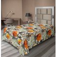 thumbnail image 1 of Ambesonne Floral Flat Bedding Sheet Soft Top Sheet, Retro Garden Flower Petals, Twin XL, Marigold Ivory and Eggshell, 1 of 1