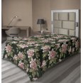 thumbnail image 1 of Ambesonne Floral Flat Bedding Sheet Soft Top Sheet, Roses Vintage Feeling Art, Twin XL, Evergreen and Mauve Taupe, 1 of 1