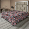 thumbnail image 1 of Ambesonne Floral Flat Bedding Sheet Soft Top Sheet, Scattered Spring Flowers, King, Dried Rose and Ceil Blue, 1 of 1