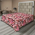 thumbnail image 1 of Ambesonne Floral Flat Bedding Sheet Soft Top Sheet, Surreal Art Roses Pattern, California King, Dark Pink and Redbrown, 1 of 1