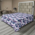 thumbnail image 1 of Ambesonne Floral Flat Bedding Sheet Soft Top Sheet, Tiger Lily Flowers Splashes, Full, Dark Violet and Purple Grey, 1 of 1