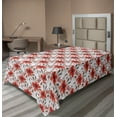 thumbnail image 1 of Ambesonne Floral Flat Bedding Sheet Soft Top Sheet, Vintage Garden Vibes Flower, Twin XL, Pale Sepia Salmon and White, 1 of 1