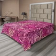 thumbnail image 1 of Ambesonne Floral Flat Bedding Sheet Soft Top Sheet, Vintage Rose Flowers Plot, Full, Hot Pink and Dark Magenta, 1 of 1
