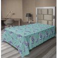 thumbnail image 1 of Ambesonne Floral Flat Sheet, Abstract Watercolor Roses, TwinXL Size, Dark Seafoam Multicolor, 1 of 1