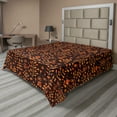 thumbnail image 1 of Ambesonne Floral Flat Sheet, Autumn Season Leaves, King Size, Orange Maroon, 1 of 1