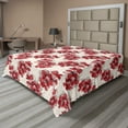 thumbnail image 1 of Ambesonne Floral Flat Sheet, Birth of the Nature Design, King Size, Ruby Pale Pink Cream, 1 of 1