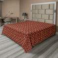 thumbnail image 1 of Ambesonne Floral Flat Sheet, Bizarre Flower Silhouettes, Queen Size, Burgundy and Multicolor, 1 of 1