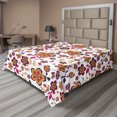 thumbnail image 1 of Ambesonne Floral Flat Sheet, Blooming Flower Pattern, Queen Size, Yellow Purple Magenta, 1 of 1