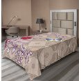 thumbnail image 1 of Ambesonne Floral Flat Sheet, Blooming Flower Retro, Twin Size, Multicolor, 1 of 1