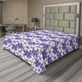 thumbnail image 1 of Ambesonne Floral Flat Sheet, Blossoming Cartoon Petals, Full Size, Multicolor, 1 of 1