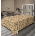 thumbnail image 1 of Ambesonne Floral Flat Sheet, Blossoms Spirals Art, TwinXL Size, Ruby Pale Yellow, 1 of 1
