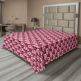 thumbnail image 1 of Ambesonne Floral Flat Sheet, Cartoon Botany Flowers Art, Queen Size, Plum Fuchsia, 1 of 1