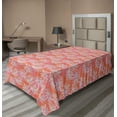 thumbnail image 1 of Ambesonne Floral Flat Sheet, Chrysanthemum Flowers Design, TwinXL Size, Burnt Sienna Pink, 1 of 1