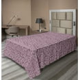 thumbnail image 1 of Ambesonne Floral Flat Sheet, Clutter of Roses in Monotone, TwinXL Size, Plum and White, 1 of 1